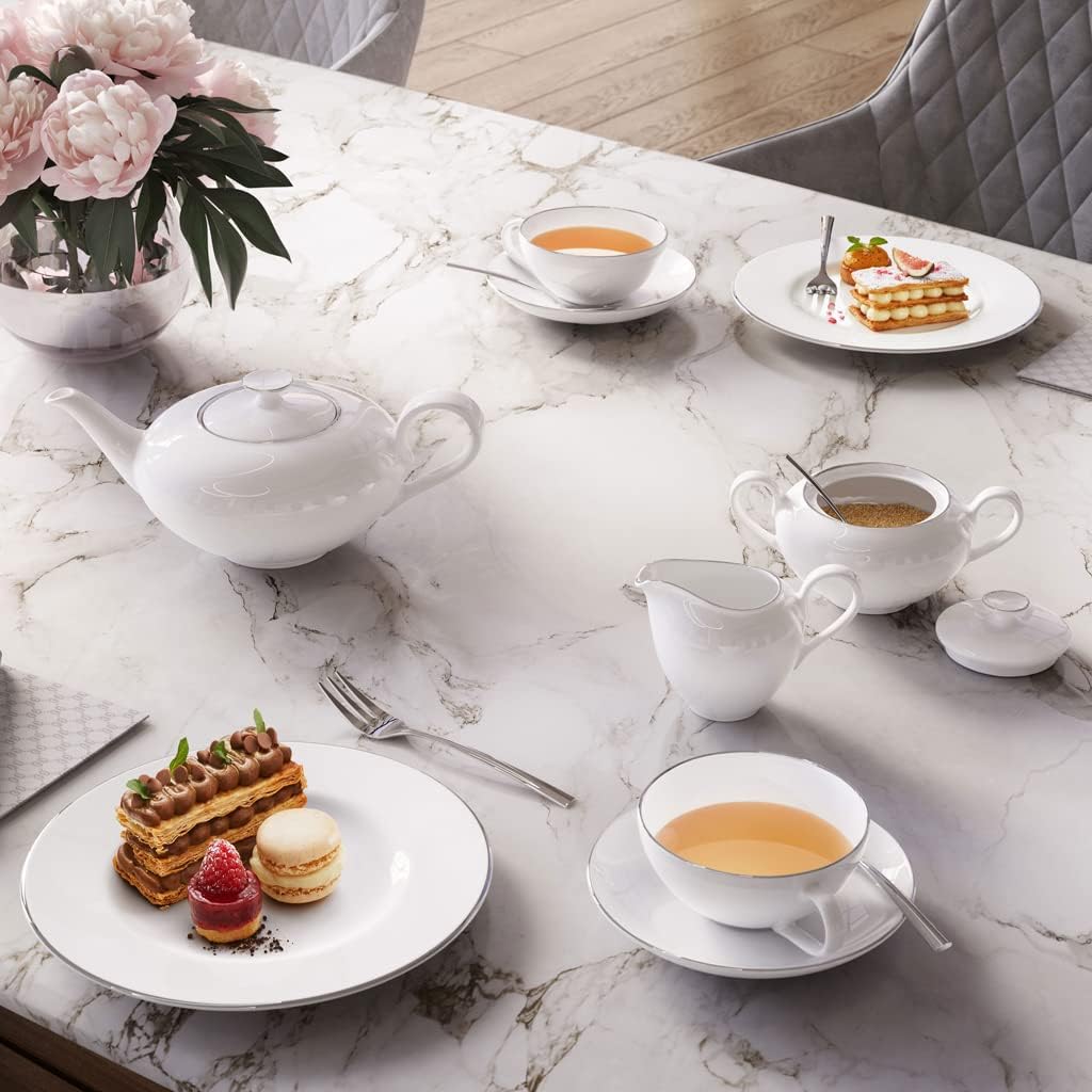Lebller Table Villeroy and Boch Anmut Platinum — La Belle Table