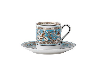 Wedgwood Florentine Turquoise Coffee Saucer Set of 4 - La Belle Table - 50102602008