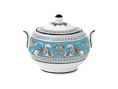 Wedgwood Florentine Turquoise Sugar Box - La Belle Table - 50102606036