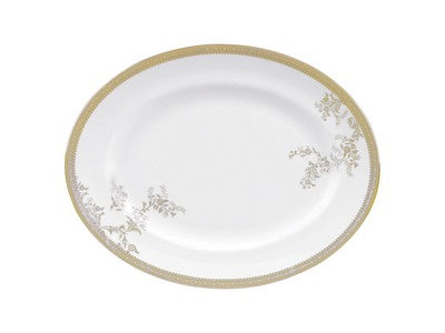 Wedgwood Vera Wang Lace Gold Oval Dish 35cm - La Belle Table - 50146903001