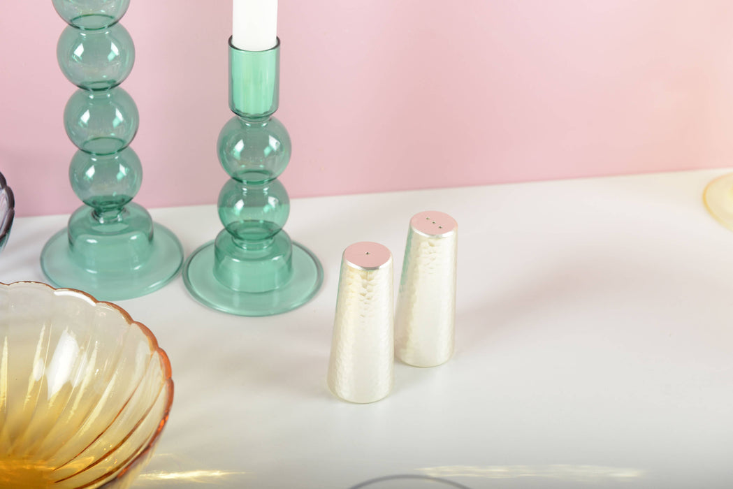 Aulica Hammered Silver Salt and Pepper Shakers