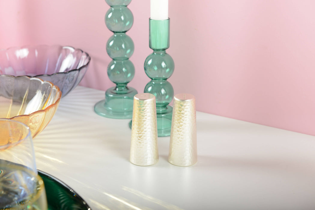 Aulica Hammered Silver Salt and Pepper Shakers