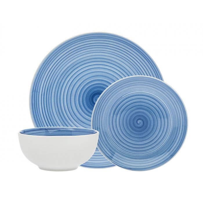 Godinger Spiral Blue 12 Pc Porcelain: China - Porcelain - Stoneware