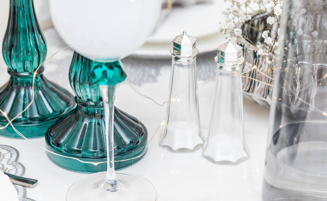 Aulica Silver Salt and Pepper Shakers 4.6x4.6x11.5cm