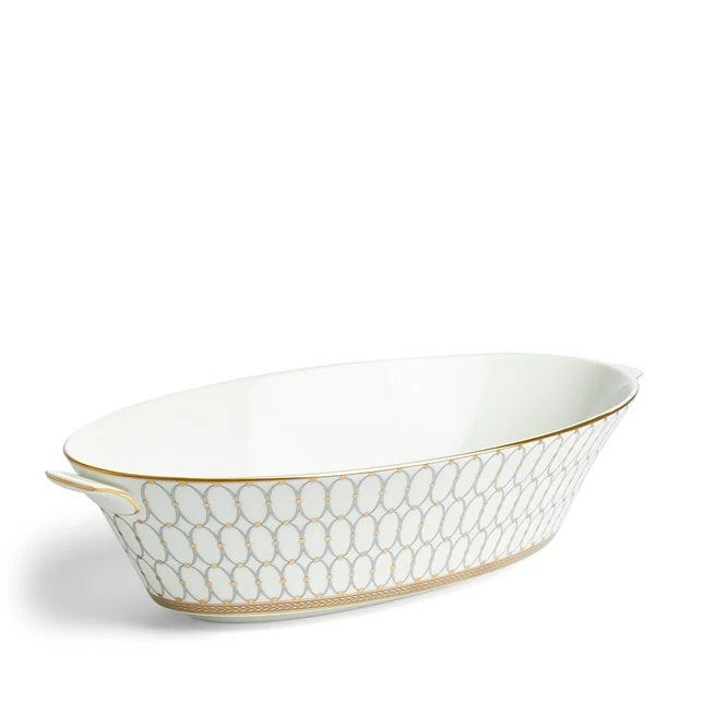 Wedgwood Renaissance Grey Oval Serving Bowl