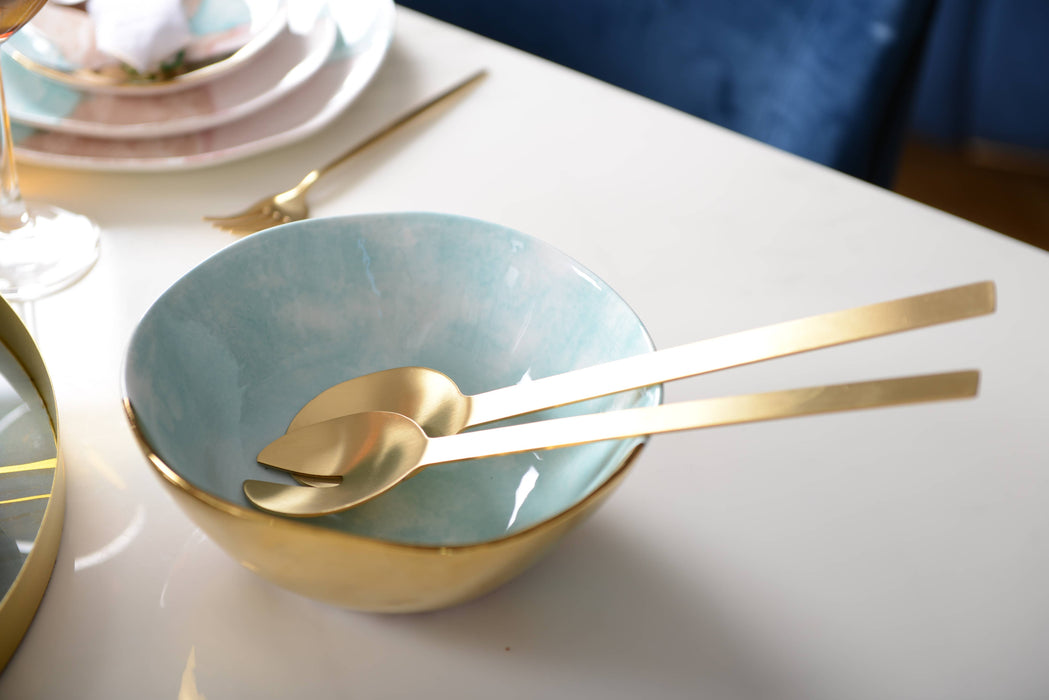 Aulica Golden Salad Cutlery