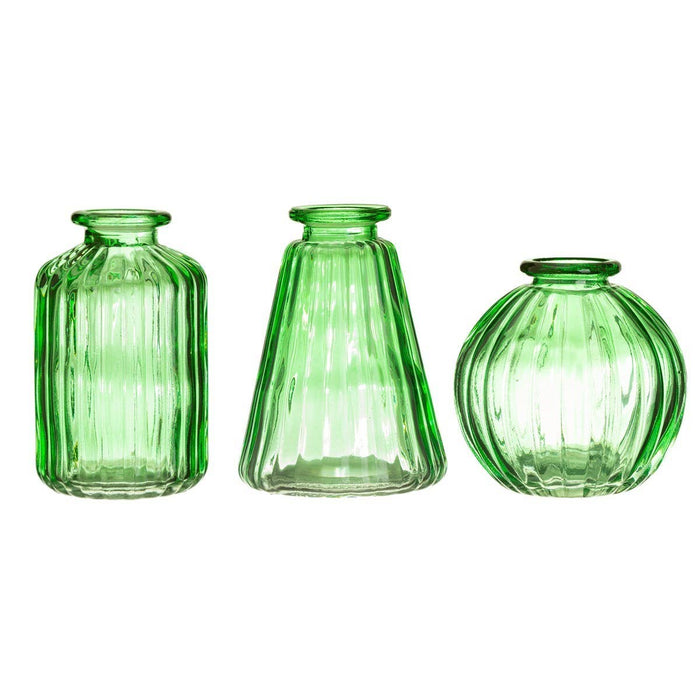 Sass & Belle Green Glass Bud Vases - Set Of 3