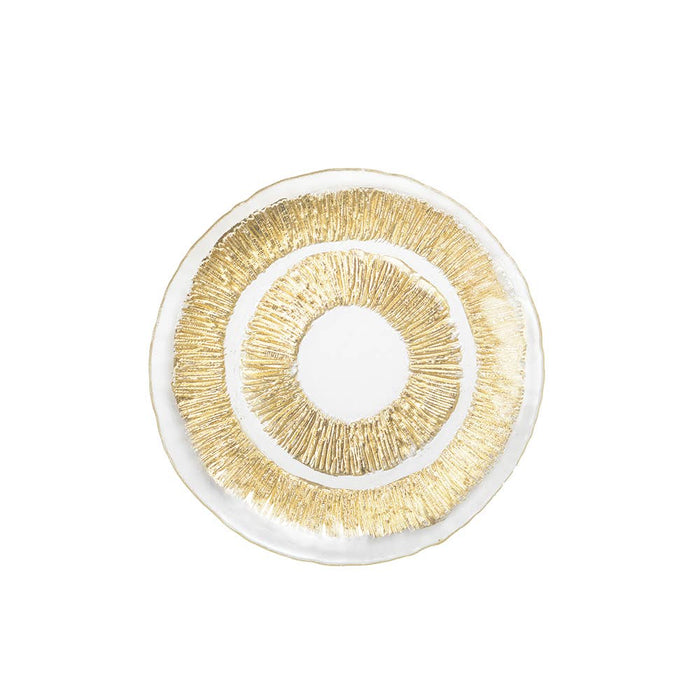 Aulica Golden Glass Dessert Plate 21cm - Sun