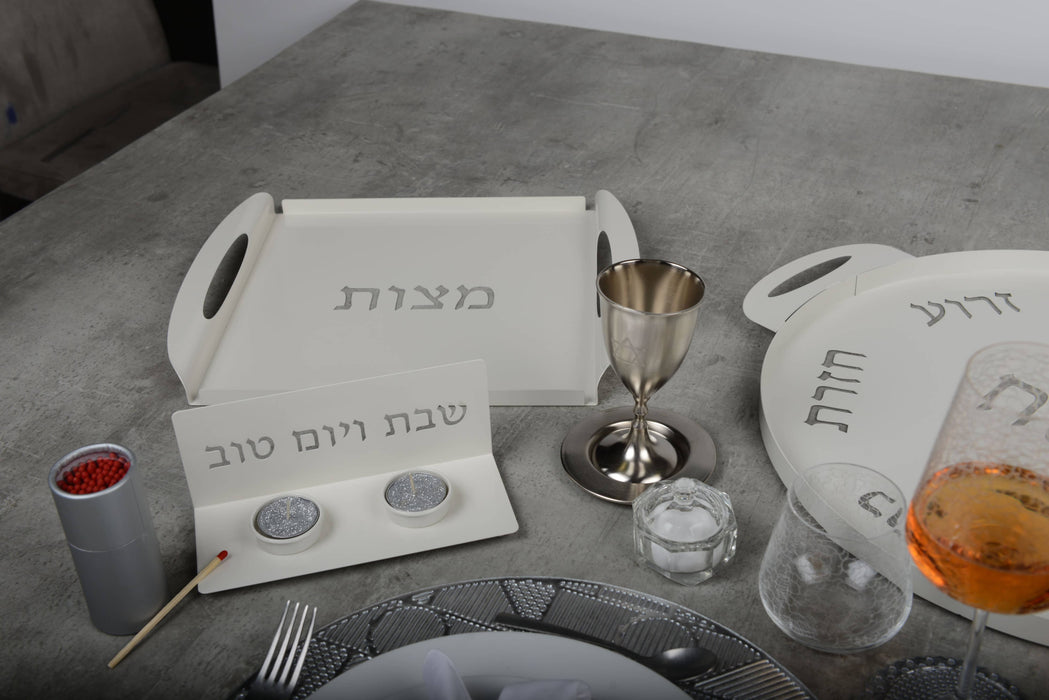 Aulica Modern White Metal Matsa Dish