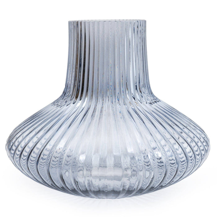 Godinger Blue Medium Ridged Bottle Vase 18.5cm 1PK