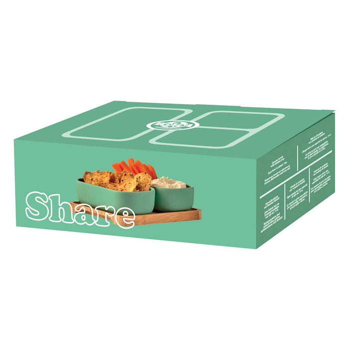 ASD Set of 2 Share Rectangular Bowls Green