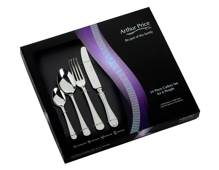 Arthur Price Classics Britannia 24 pc Boxed Set 6 Person Place Setting