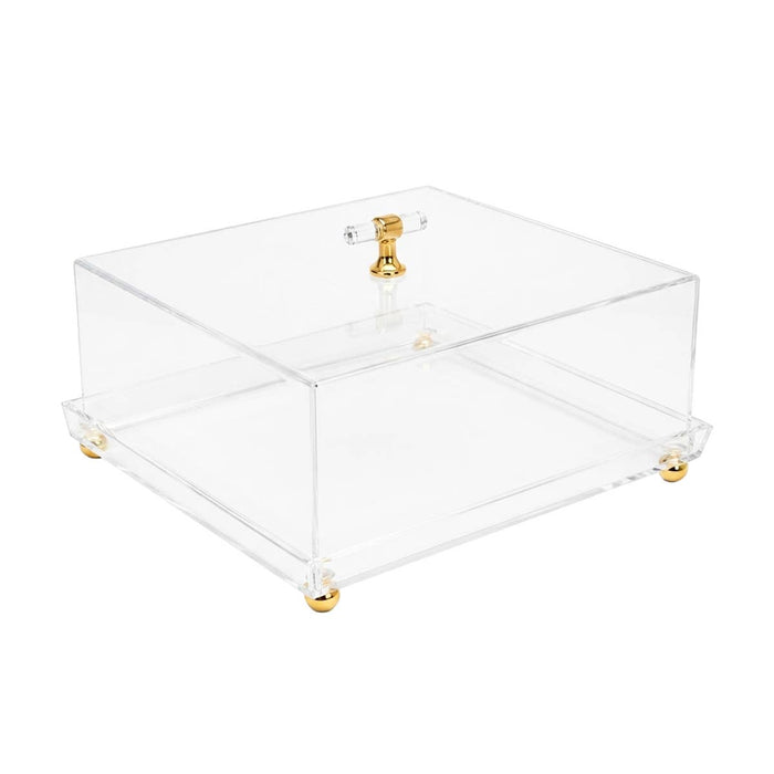 Aulica Square Acrylic Cake Dome 27x27x12 cm