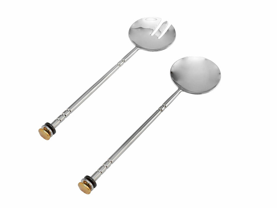 Godinger Vermeil Stainless Steel Salad Servers, Set of 2