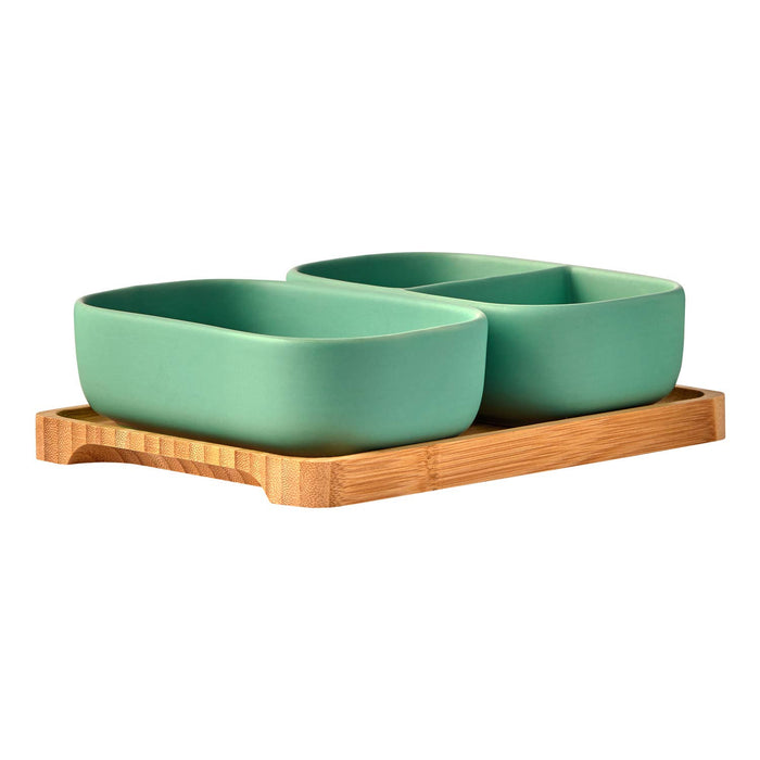 ASD Set of 2 Share Rectangular Bowls Green