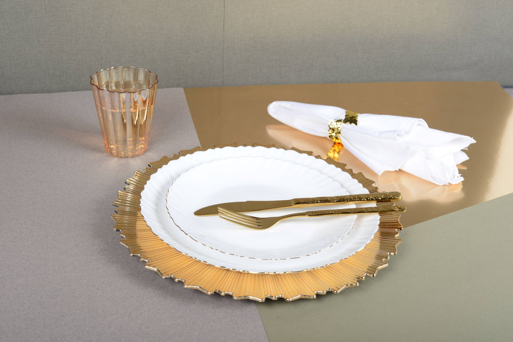 Aulica Gold Martele Napkin Rings - Set of 4