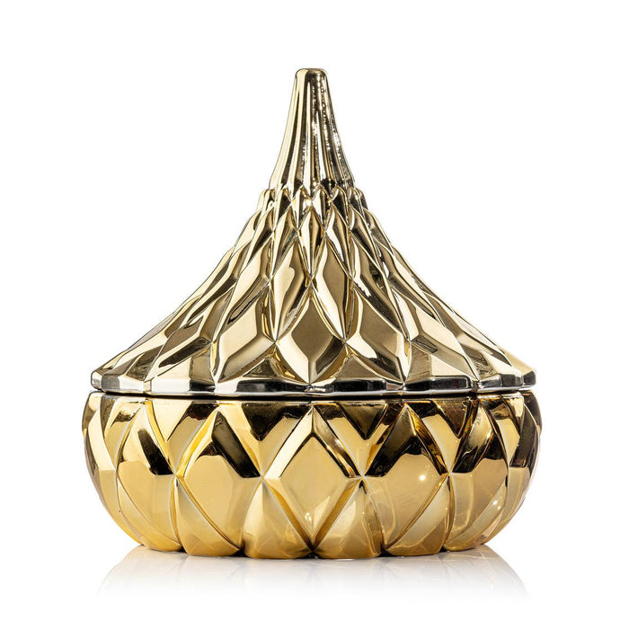 Godinger Hershey's Kisses Gold Electroplated Crystal Candy Jar