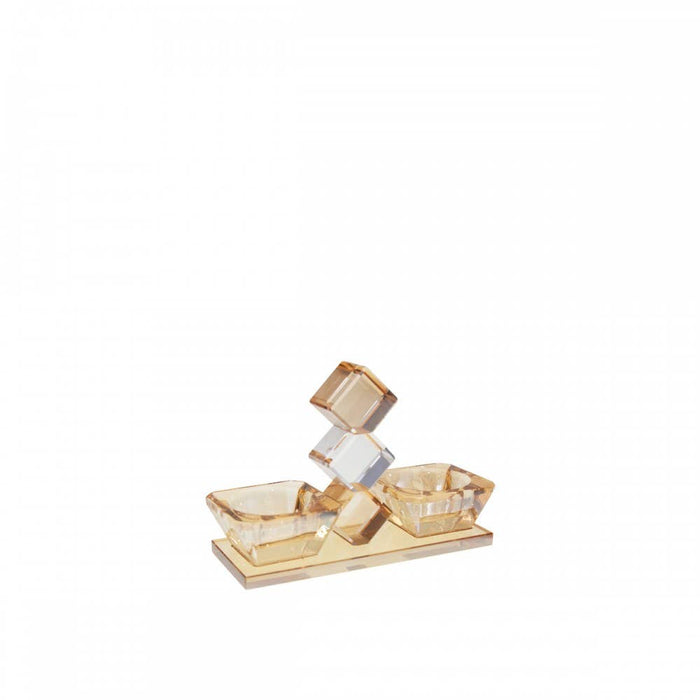 Aulica Double amber salt and pepper shaker 15.5x6x11cm