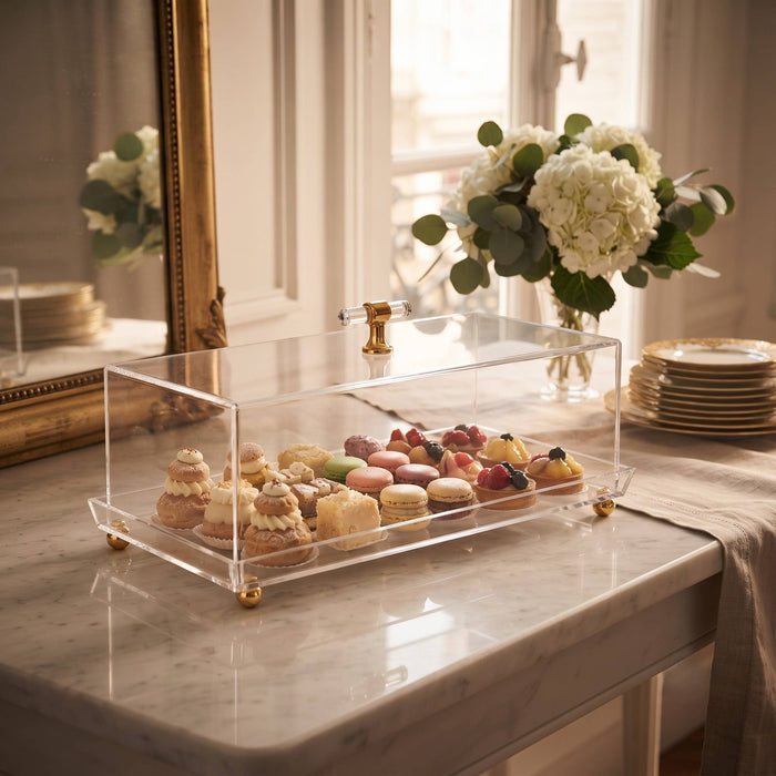 Aulica Rectangular Acrylic Cake Dome 37x17x12cm