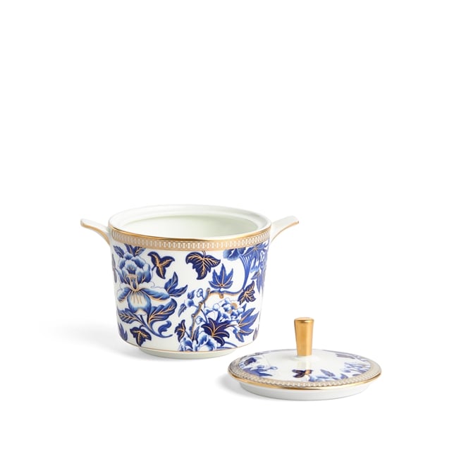 Wedgwood Blue Hibiscus Covered Sugar