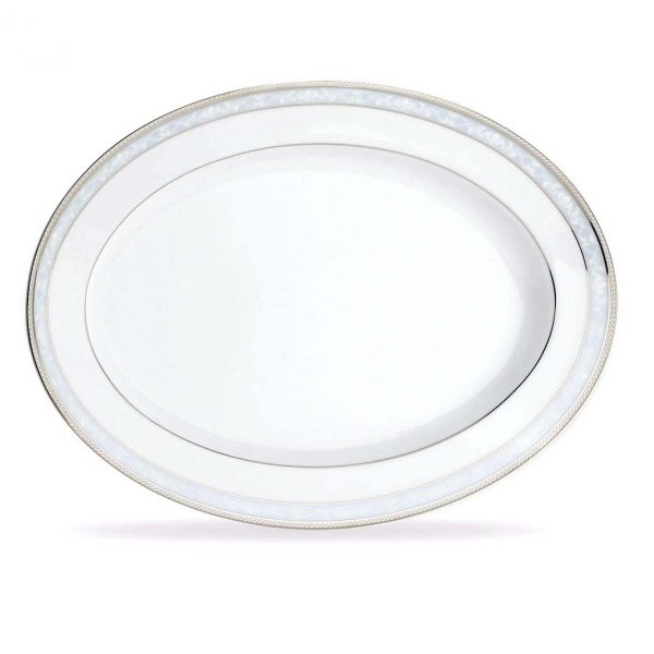 Noritake Hampshire Platinum Oval Platter