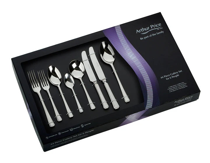 Arthur Price Classics Harley 44 pc Boxed Set 6 Person Place Setting
