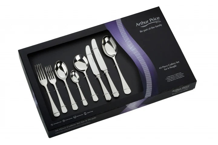Arthur Price Classics Rattail 44 pc Boxed Set 6 Person Place Setting