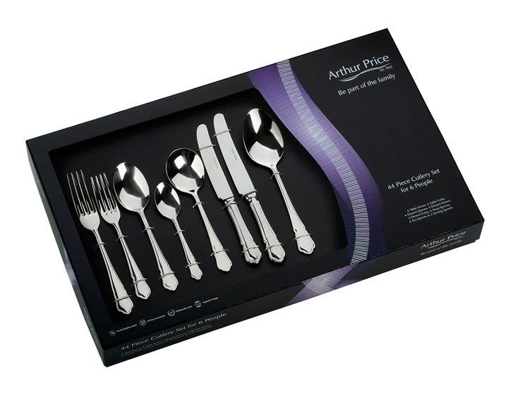Arthur Price Classics Dubarry 44 pc Boxed Cutlery Set 6 Person Place Setting