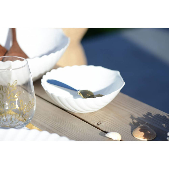 Aulica White Shell Bowl