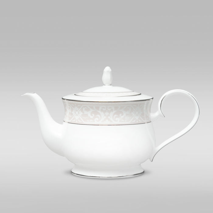 Noritake Montvale Platinum Teapot W/Cover