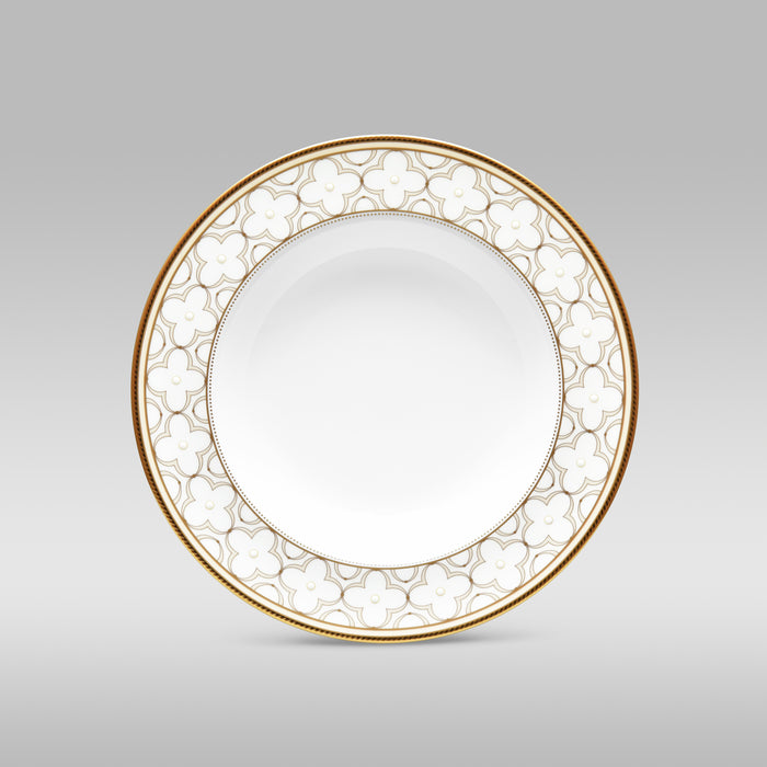 Noritake Trefolio Gold Rimmed Soup Plate