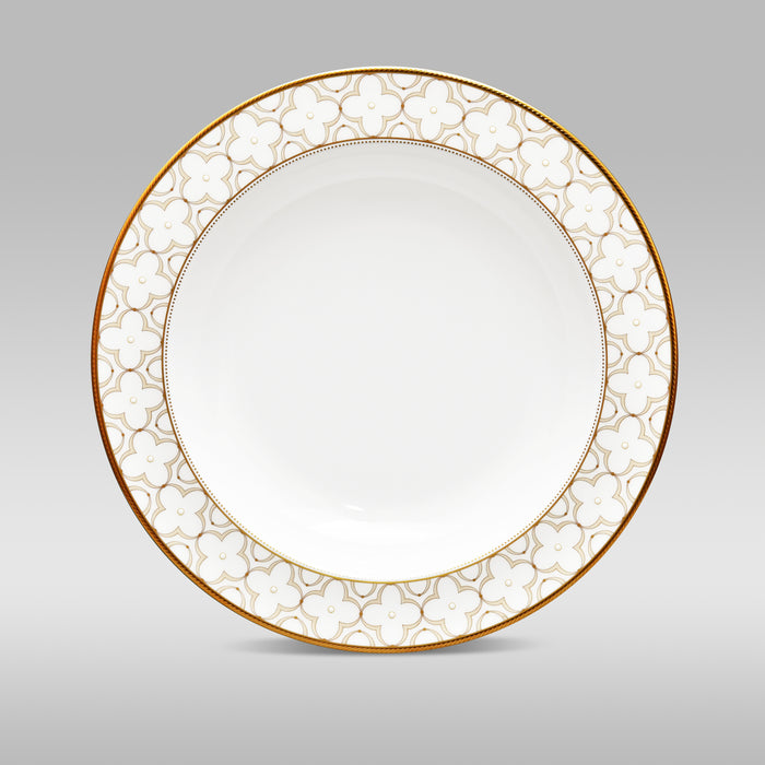Noritake Trefolio Gold Large Rimmed Soup Plate