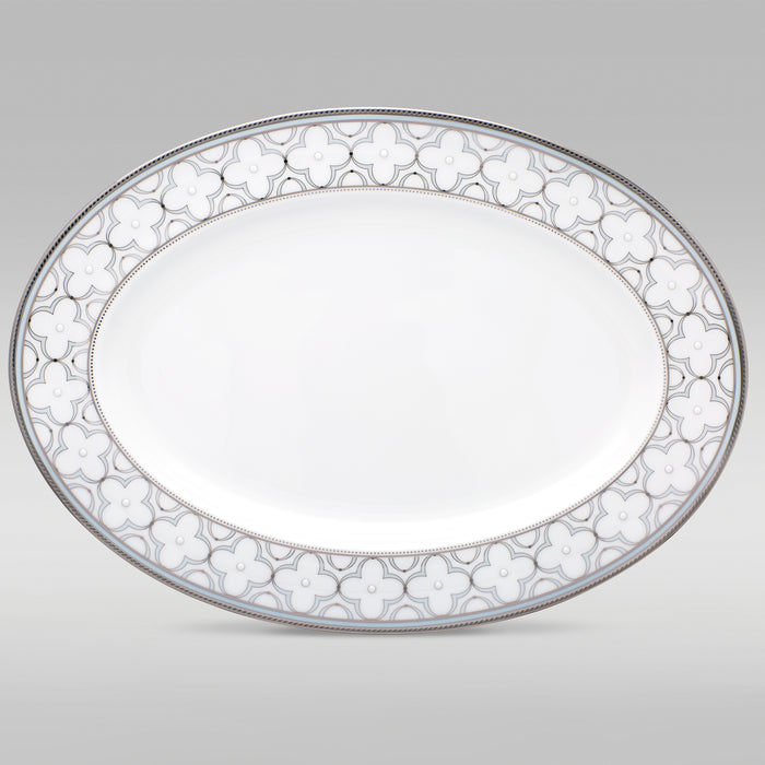 Noritake Trefolio Platinum Oval Platter