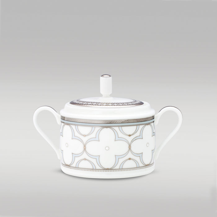 Noritake Trefolio Platinum Sugar Bowl Rd Handle