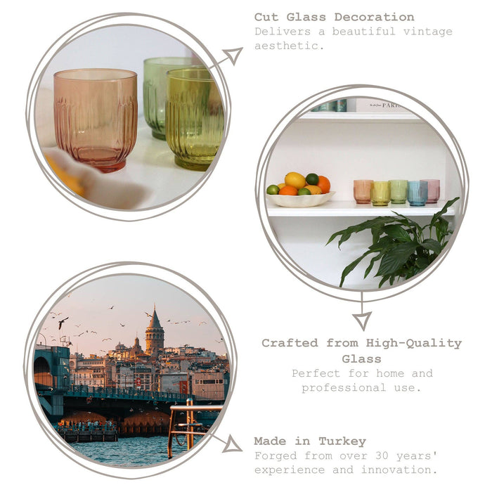Tokyo Whiskey Glass Full Colour Set of 6