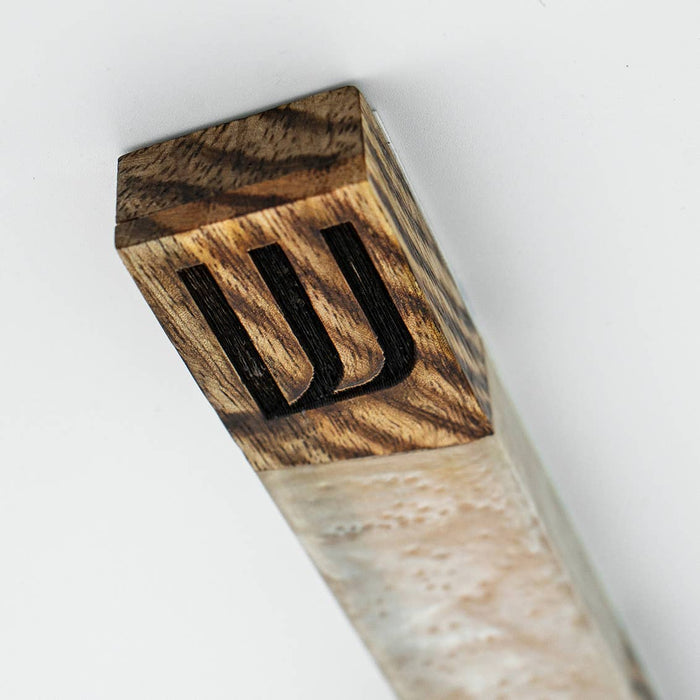 GodingerWood and Resin Mezuzah - White - Judaica