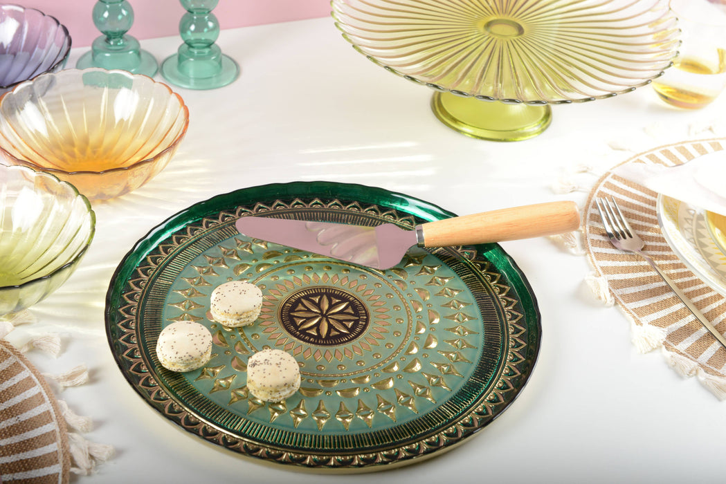 Aulica Green And Black Plate 32.5cm - Coachella