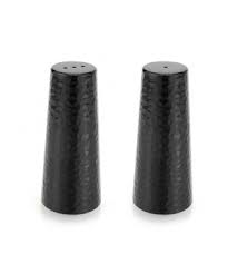 Aulica Black Hammered Salt and Pepper Set - La Belle Table - 538801