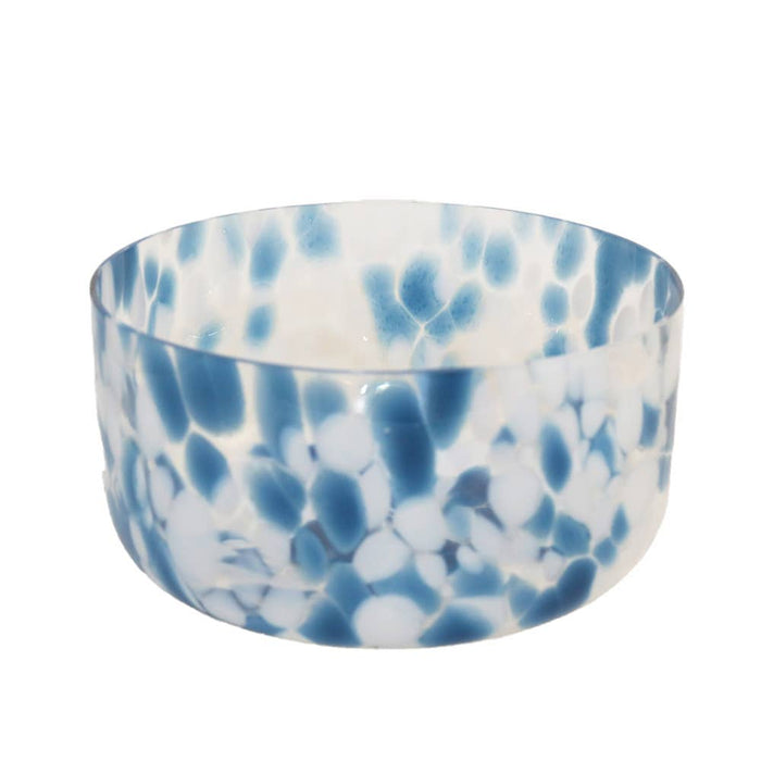 Aulica Blue and White Glass Salad Bowl 24.5X24.5X12.5Cm