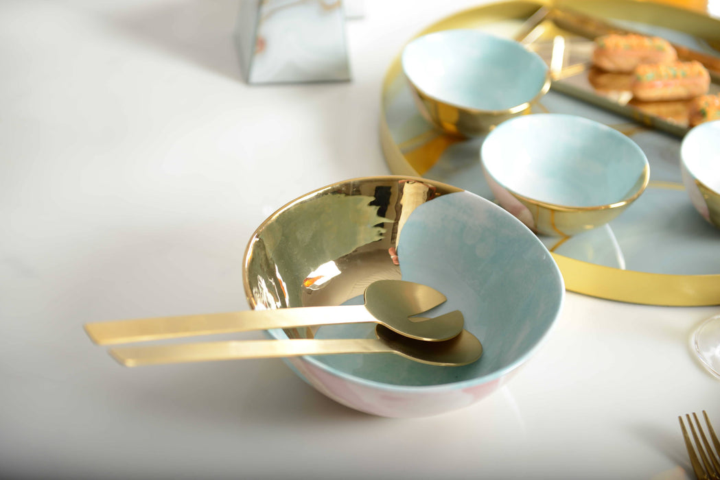 Aulica Golden Salad Cutlery
