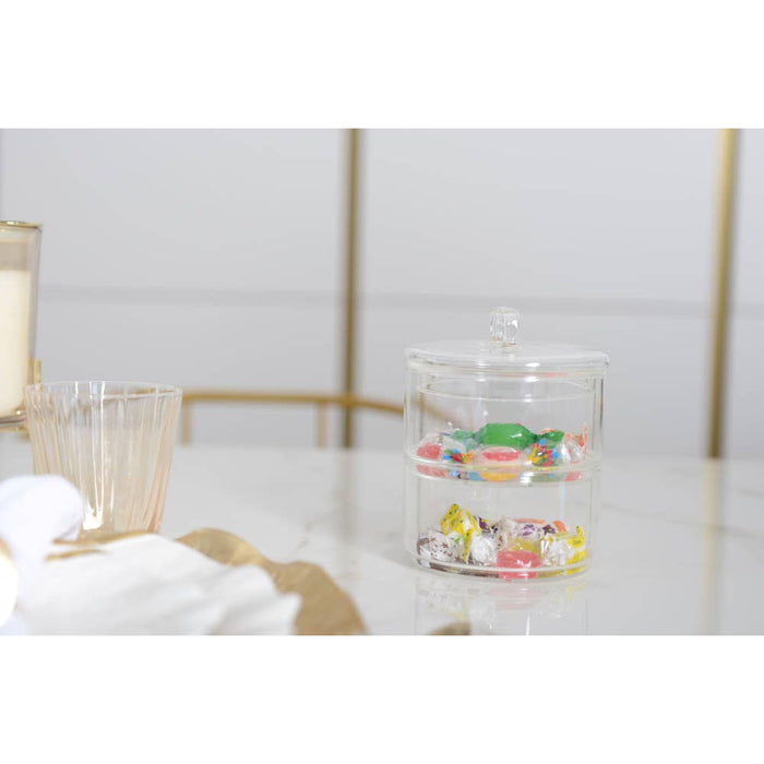 Aulica Two-Tiered Glass Candy Dish