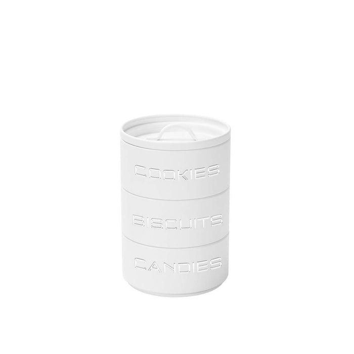 Aulica White and silver 3-compartment cake box