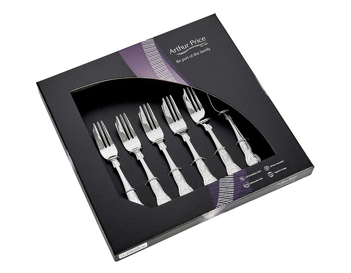 Arthur Price Classics Kings Set Of 6 Pastry Forks