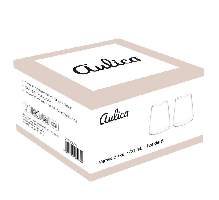 Aulica 400ml Water Glasses - Set of 2