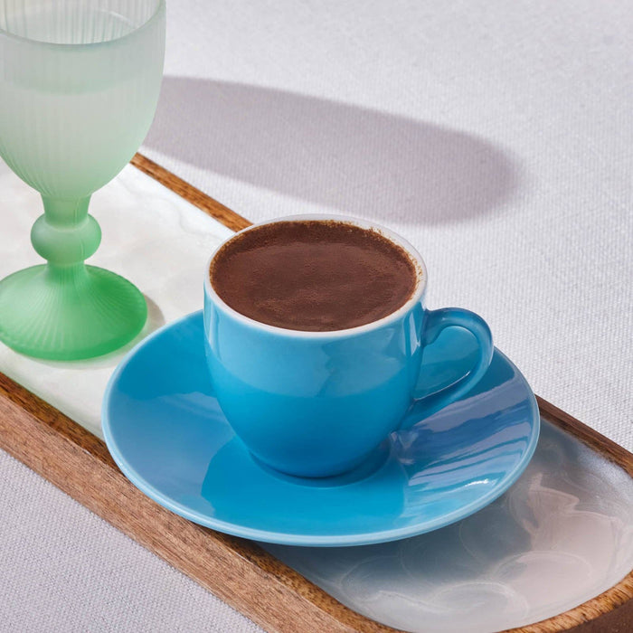 Karaca Rocco 6-Piece Small Water Glass for 6 People, 60ml, Multi: MULTICOLOR