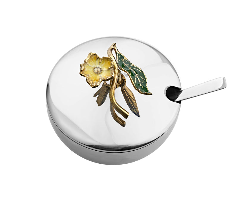 Godinger Hellebore Covered Dish with Spoon