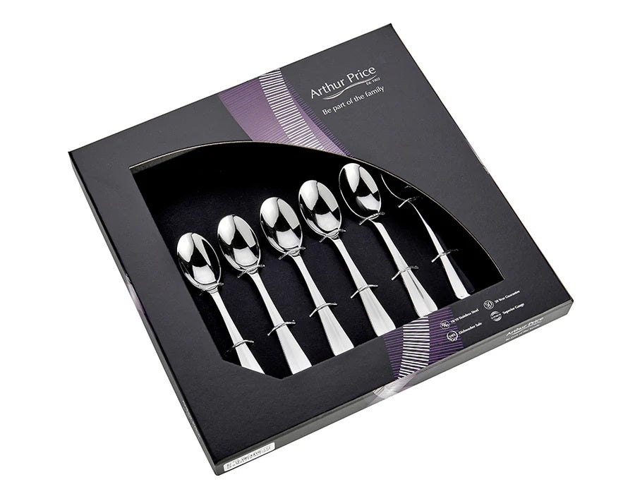Arthur Price Classics Rattail Set Of 6 Coffee Spoons