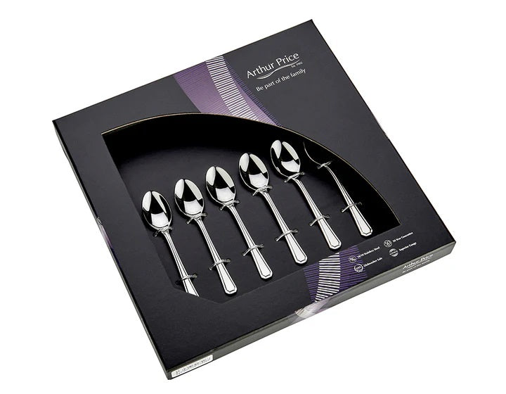 Arthur Price Classics Grecian Set Of 6 Coffee Spoons