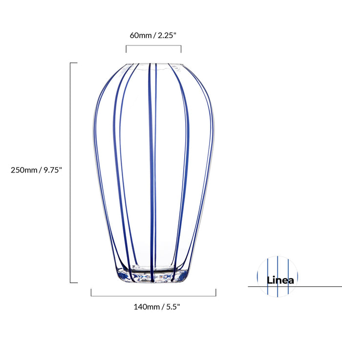 ASD Linea Blue Glass Vase - Decorative Vase