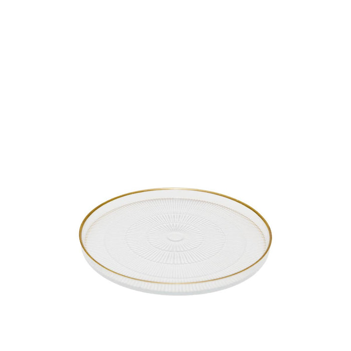 Aulica Goldline Striped Dessert Plate